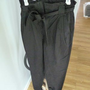 PAPER BAG TRENDY  women's black cotton blend  pants two front pockets size M NEW
